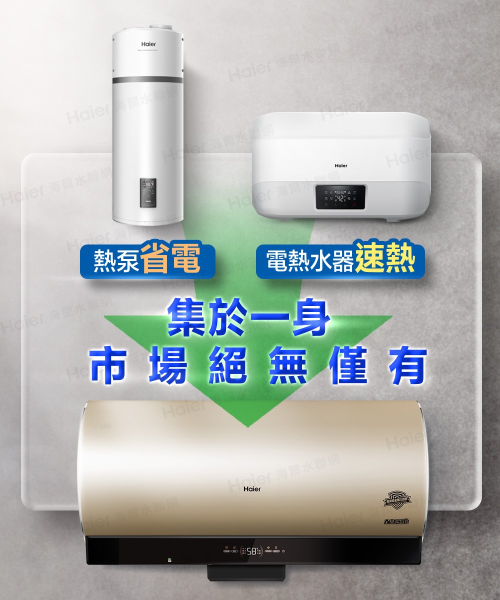 Haier 海爾 壁掛橫式空氣能熱泵熱水器 80L